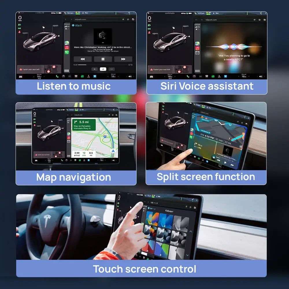 Tesla To CarPlay And Android Auto Wireless Adapter Carlinkit