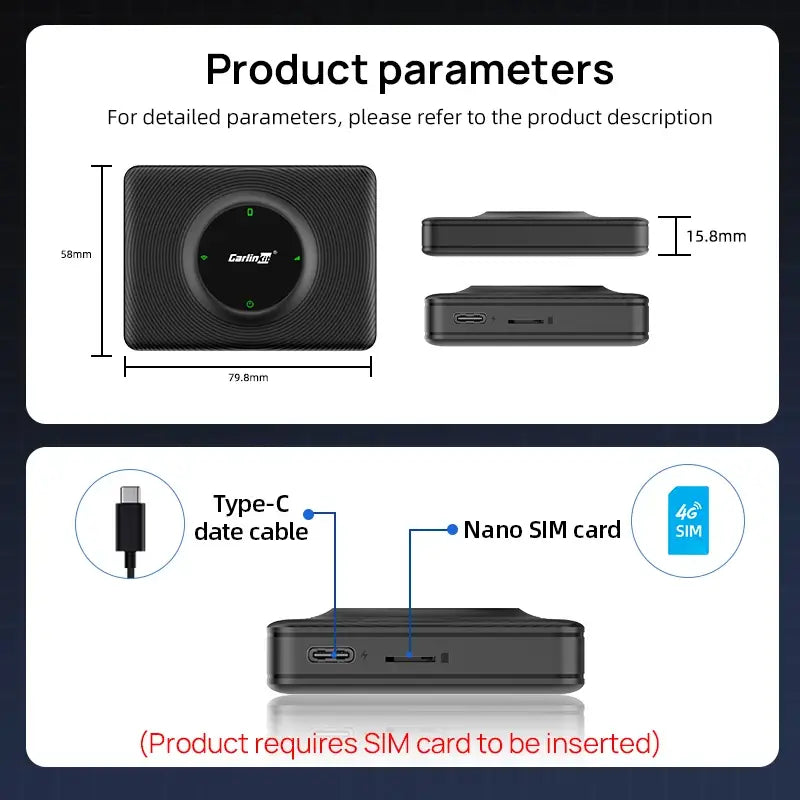 Tesla To CarPlay And Android Auto Wireless Adapter Carlinkit